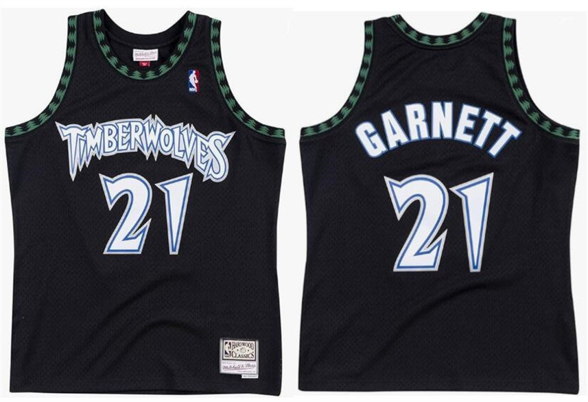 Men's Minnesota Timberwolves Active Player Custom Black Throwback Stitched Jersey